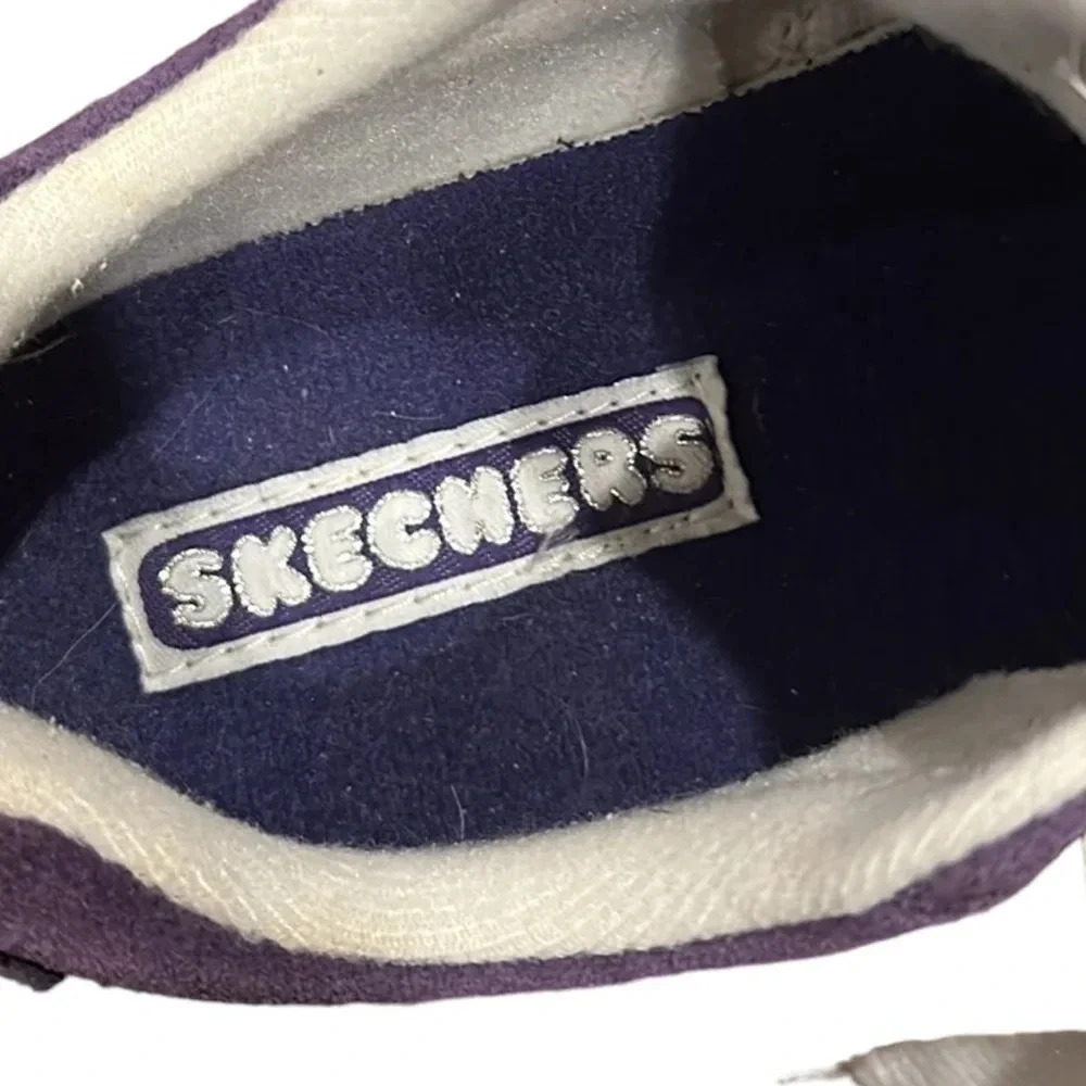 Vintage 90s Skechers Jammin Violet Suede Leather Chunky Platform Sneakers - Picture 8 of 11